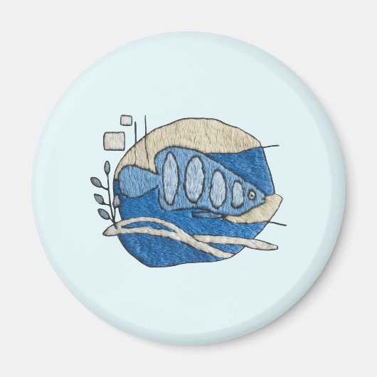 Aimant Poisson en broderie (Devant)