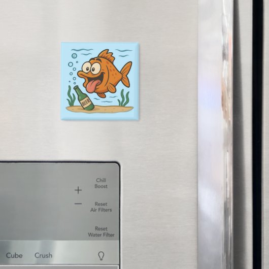 Aimant Poisson et bière (In situ (réfrigérateur))