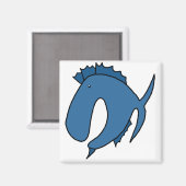 Aimant Poisson fantaisiste bleu (Recto/Verso)