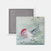 Aimant Poisson Koi avec Lotus (Recto/Verso)