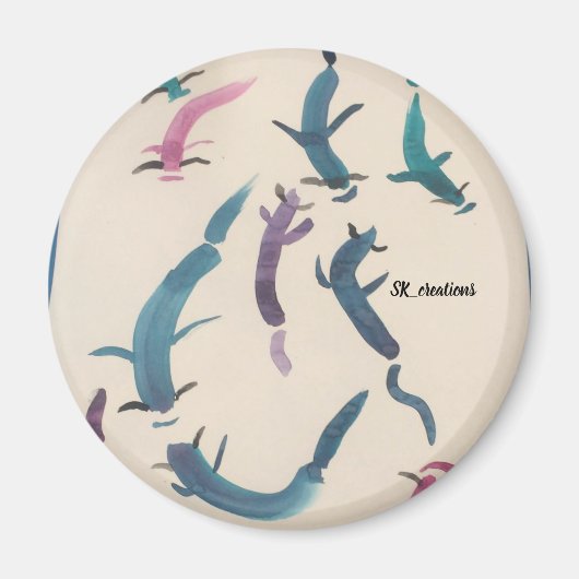 Aimant Poisson koi coloré (Devant)