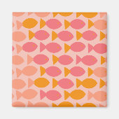 Aimant Poisson rose rétro (Devant)