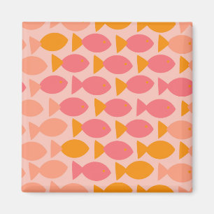 Aimant Poisson rose rétro