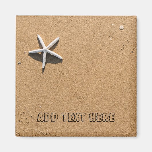 Aimant Poisson Starfish sur Sandy Beach (Devant)