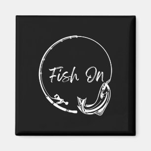 Aimant Poisson Sur Capture Drôle Dit Pêche Humour Hommes