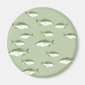 Aimant Poisson vert olive (Devant)