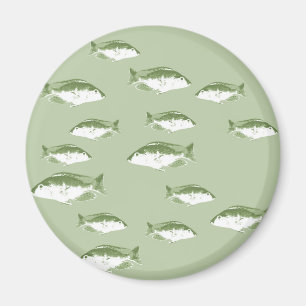 Aimant Poisson vert olive
