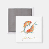 Aimant Poissons d'aquarelle (Recto/Verso)