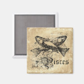 Aimant Poissons Zodiac vintages (Recto/Verso)