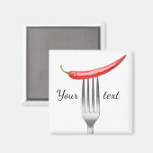 Aimant Poivre sur une fourchette (Recto/Verso)