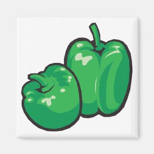 Aimant poivrons verts