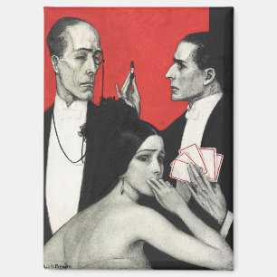 Aimant Poker Benda Art Mystère Noir Art Déco Vintage
