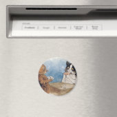 Aimant Poker Cats oeuvre de Louis Wain (In Situ (Lave-vaisselle))