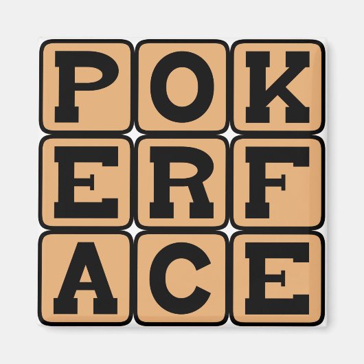 Aimant Poker Face, Bluff Facial (Devant)