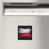 Aimant Poland flag brush stroke, national flag (In Situ (Lave-vaisselle))