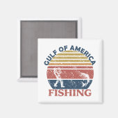 Aimant Pôle de pêche du golfe d'Amérique patriotique amér (Recto/Verso)