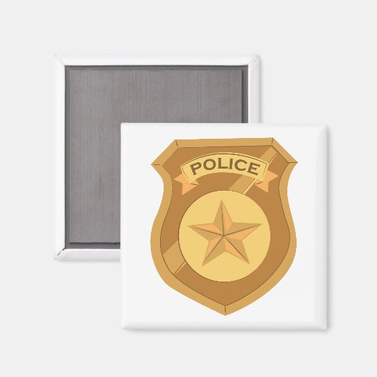 Aimant Police Badge (Recto/Verso)