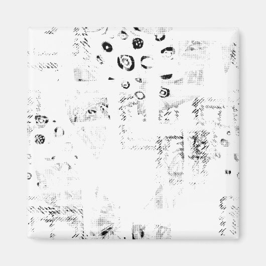 Aimant police, musique, monochrome, cercle, motif, monoch (Devant)