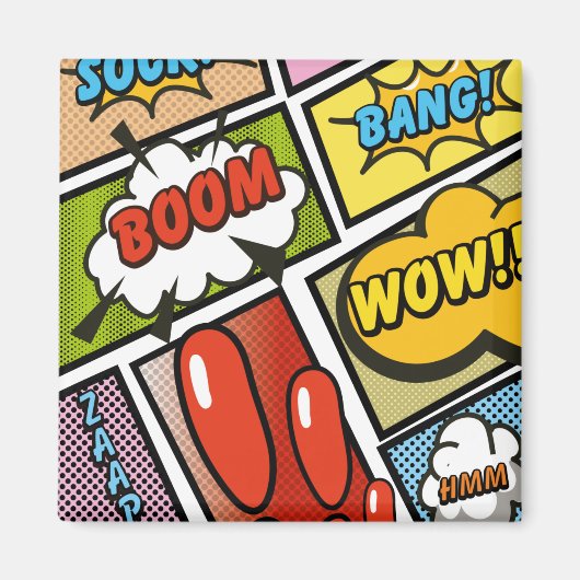 Aimant Polices de bande dessinée ! (Devant)