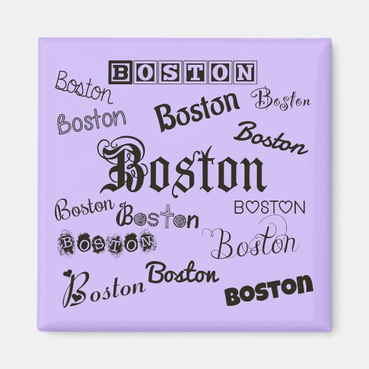 Aimant Polices de Boston sur Lavender (Devant)