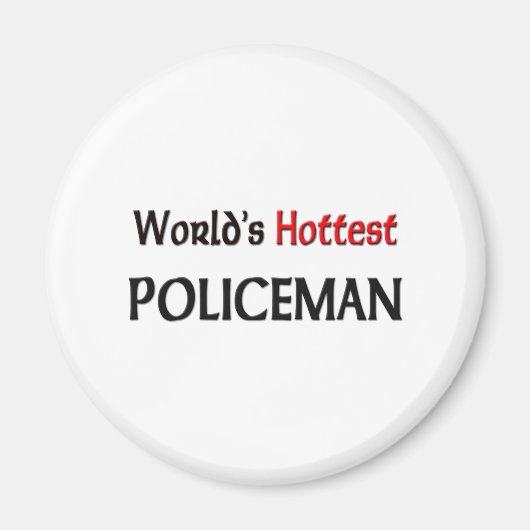 Aimant Policier le plus chaud du monde (Devant)