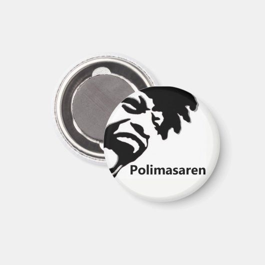 Aimant Polimasaren kylskåpsmagnet rund (Recto/Verso)