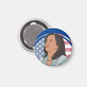 Aimant Politique Kamala Harris (Recto/Verso)