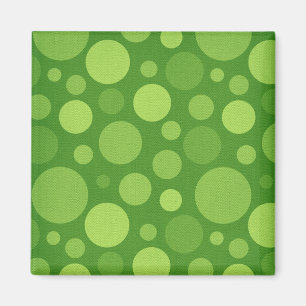 Aimant Polka Alien Vert Bulles Points