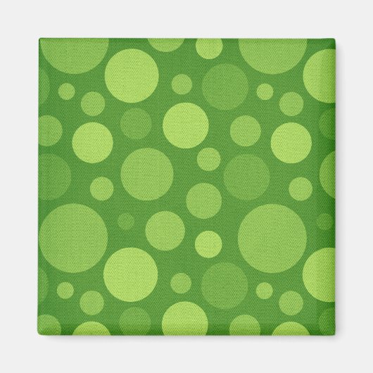 Aimant Polka Alien Vert Bulles Points (Devant)