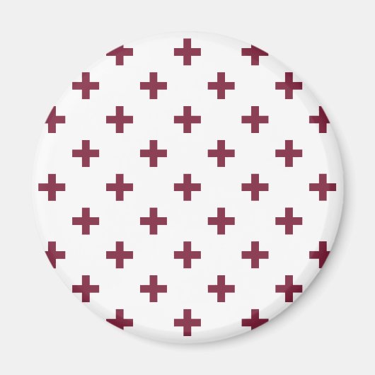 Aimant Polka de mûre croise sur blanc (Devant)