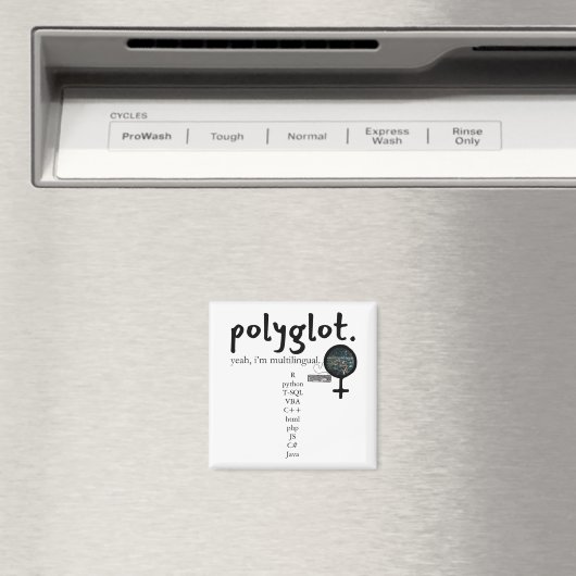 Aimant Polyglot multilingue personnalisable (Femmes en te (In Situ (Lave-vaisselle))