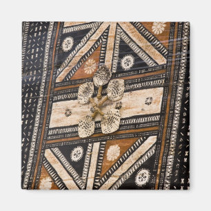 Aimant Polynésie, Royaume des Tonga. Détail de tapa