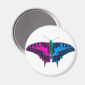 Aimant Polysexual Pride Flag Swallowtail Butterfly (Recto/Verso)