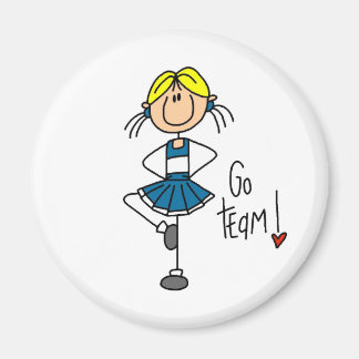 Aimant Pom-pom girl bleu