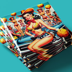 Aimant Pom-pom girl de campagne pin-up