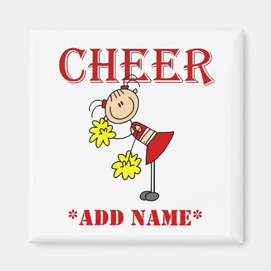 Aimant Pom-pom girl de la figure de l'étiquette (Devant)