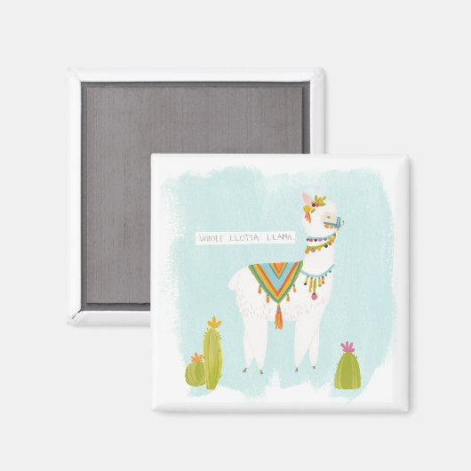 Aimant Pom Pom Llama Rama - Toute Lotta Llama (Recto/Verso)