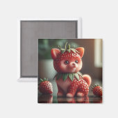 Aimant Pomeranian aux fraises (Recto/Verso)