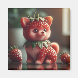 Aimant Pomeranian aux fraises