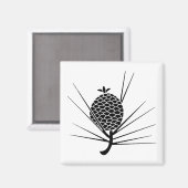 Aimant Pomme de pin avec aiguilles (Recto/Verso)