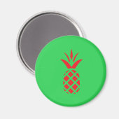 Aimant Pomme de pin rouge en vert (Recto/Verso)