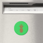 Aimant Pomme de pin rouge en vert (In Situ (Lave-vaisselle))