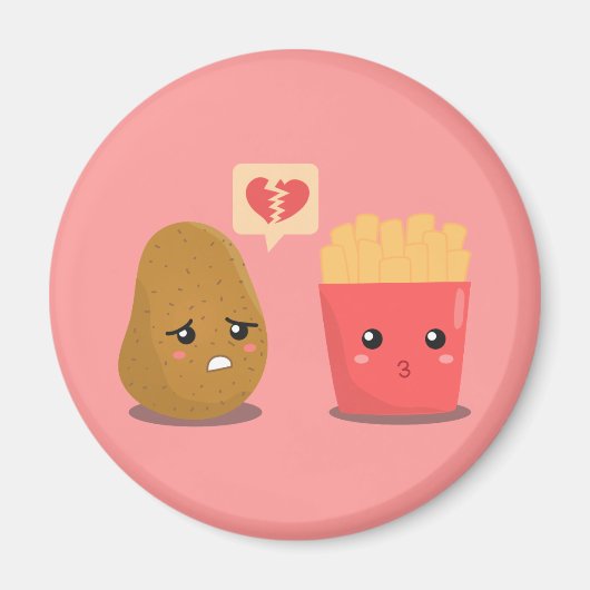 Aimant Pomme de terre contrariée par les frites (Devant)