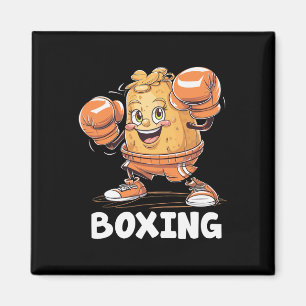 Aimant Pomme De Terre Jouer Boxer Sport Sport Athlète Jeu