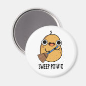 Aimant Pomme de terre Sweep Funny Sweet Pomme de terre (Recto/Verso)