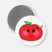 Aimant Pomme et ver (Recto/Verso)