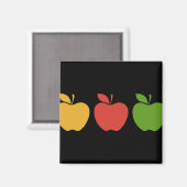Aimant Pomme jaune rouge verte (Recto/Verso)