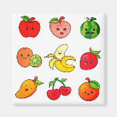 Aimant Pomme, Pêche, Pastèque (Devant)