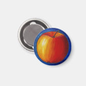 Aimant Pomme rouge - Peinture de la vie morte (Recto/Verso)