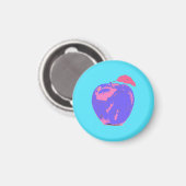 Aimant Pomme violette Pop Art (Recto/Verso)